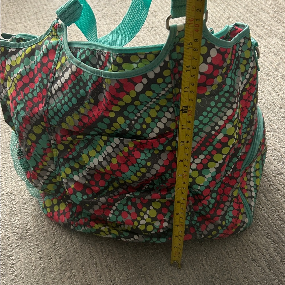 Thirty-One Teal and Multicolor Dot Tote - Picture 11 of 11